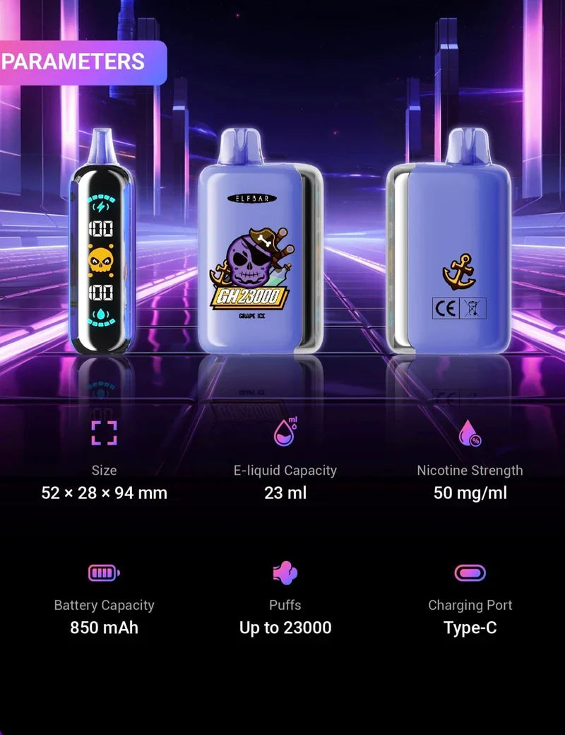 ELFBAR GH 23000 PUFFS DISPOSABLE VAPE