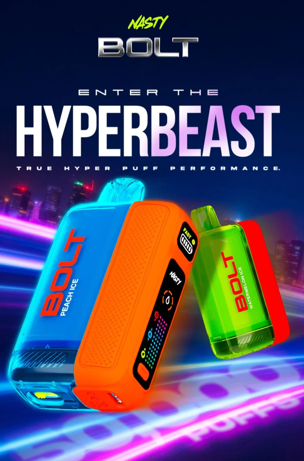 NASTY BOLT HYPERBEAST 50000 PUFFS DISPOSABLE VAPE